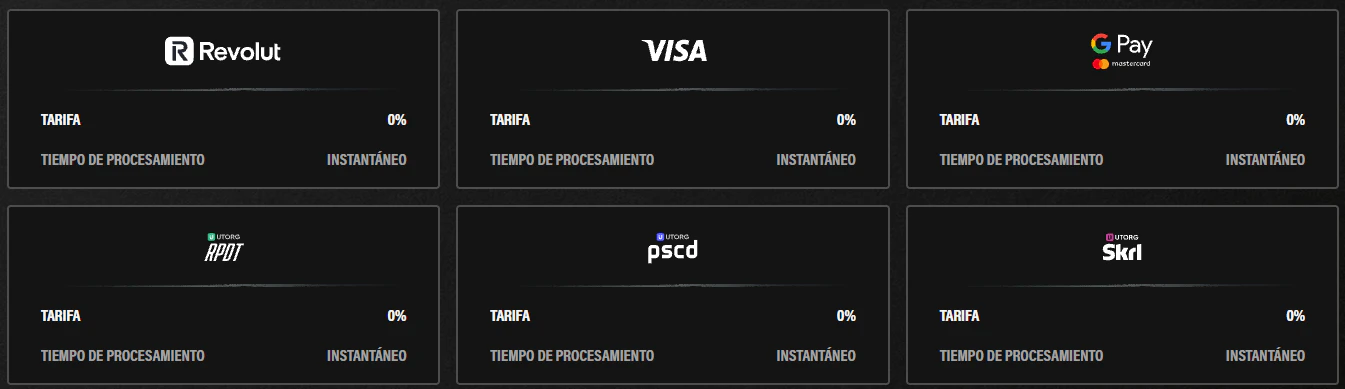 Jokery Casino métodos de pago disponibles